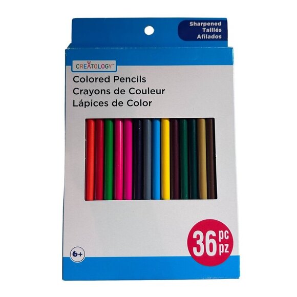 Creatology 36-Pc Colored Pencils and Up Up 2-Hole Pencil Sharpener New In Box - Picture 3 of 8